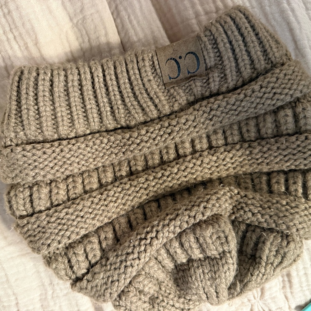 Cozy Knit Beanie in Taupe